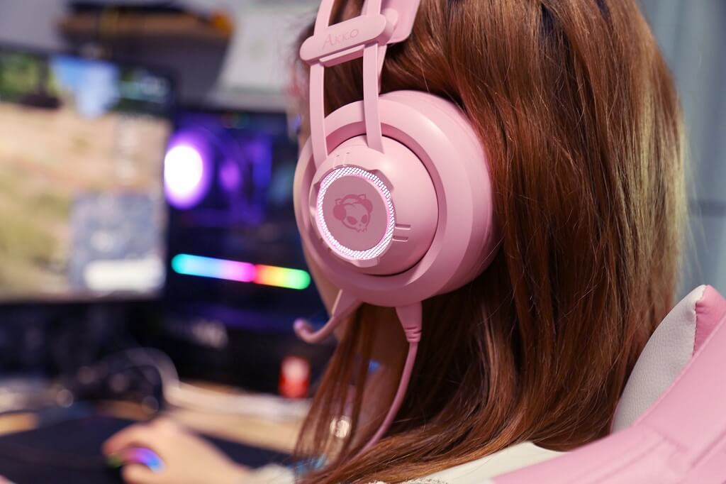 female gamer headset